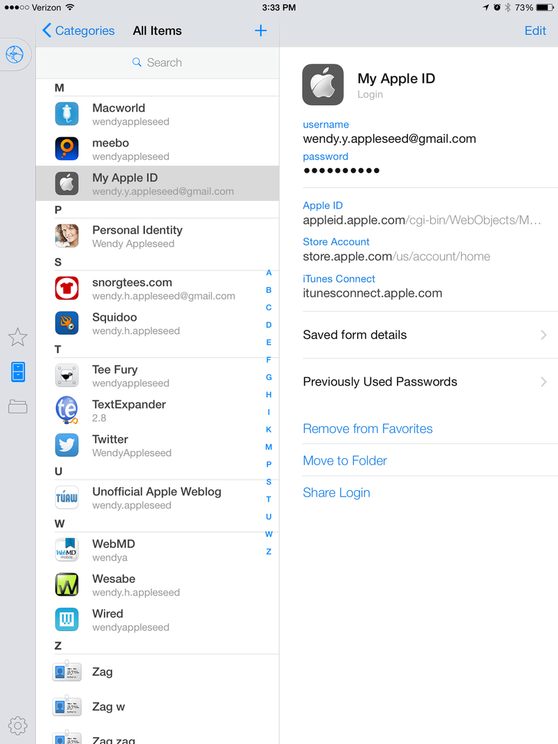 1Password 4.5 for iOS (iPad screenshot 001)