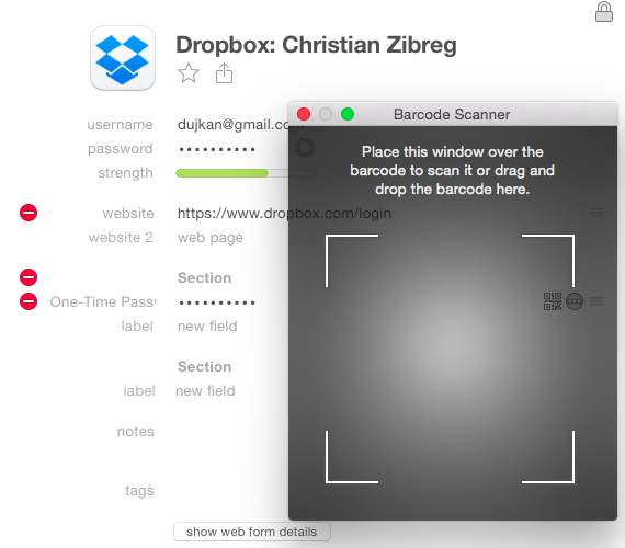 1Password for Mac 5.3 two-step verification