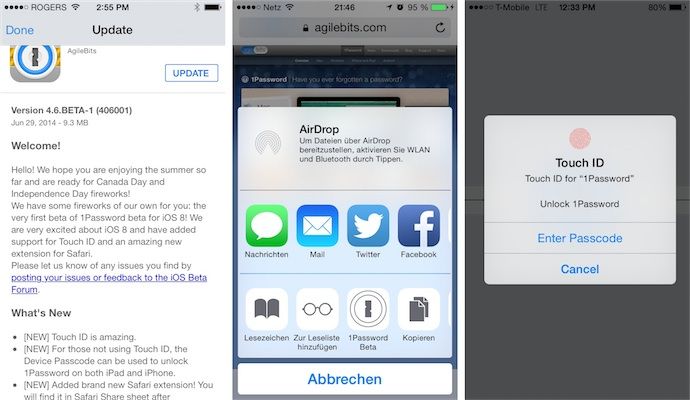 1Password (Touch ID integration 001)