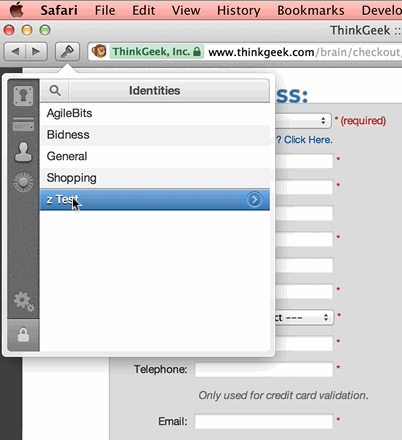 1Password form fill anim