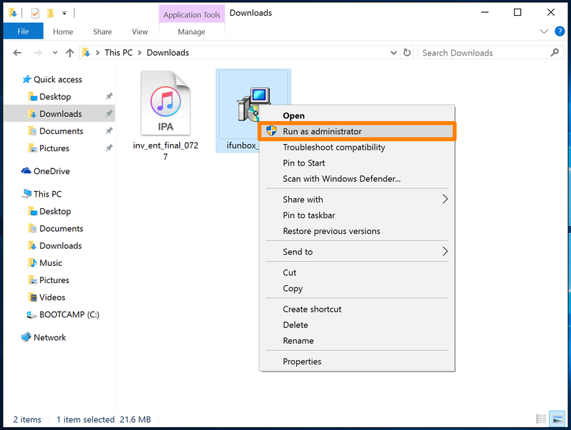 iFunbox Run As Administrator