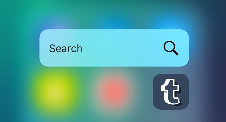 Tumblr 5.0 for iOS 3D Touch iPhone 6s screenshot 001