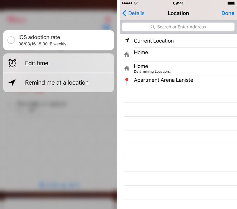 iOS 9 Reminders 3D Touch shortcuts iPhone 6s screenshot 004