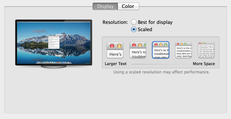 OS X Mavericks 10.9.3 (Display preferences, 4K)