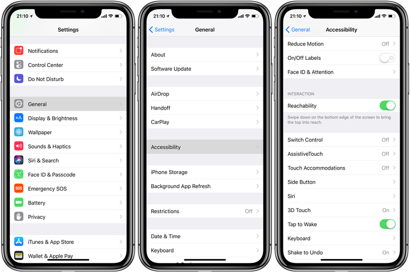 joignabilité sur iphone x