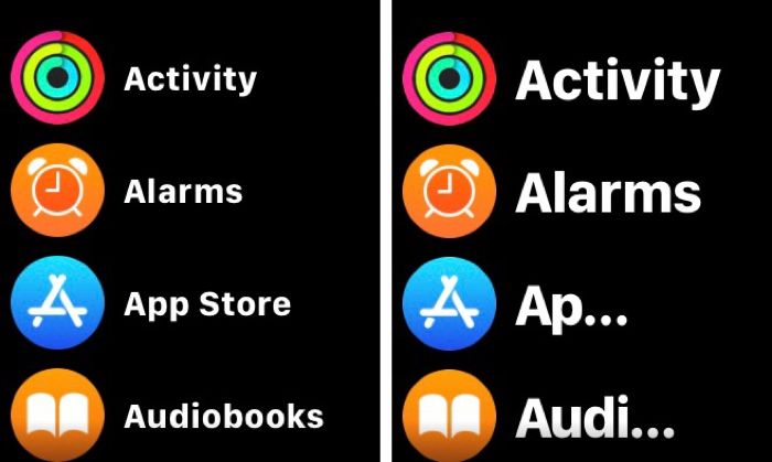 Increase Text Size Apple Watch