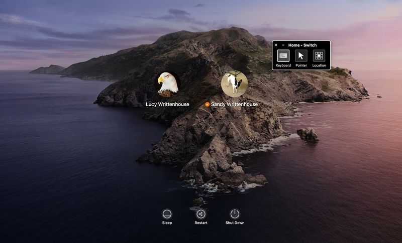 Mac Accessibility Switch Control Login Screen