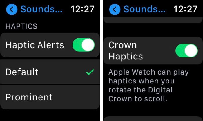 Haptic Alerts Default on Apple Watch