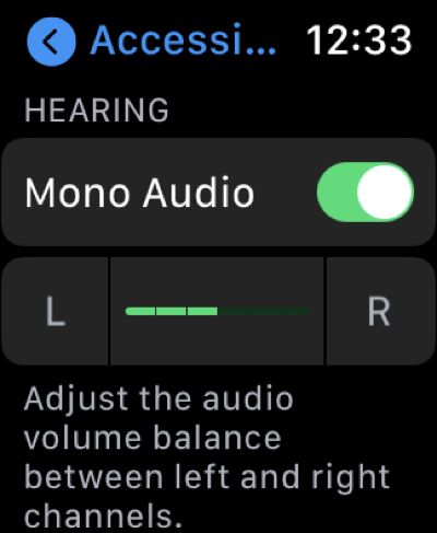 Mono Audio On Apple Watch