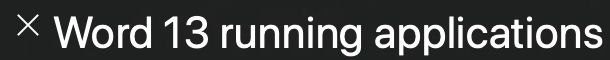 Current and Number of Open Apps