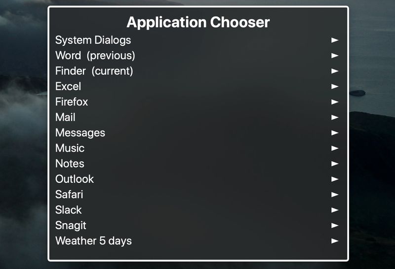 Application Chooser on Mac