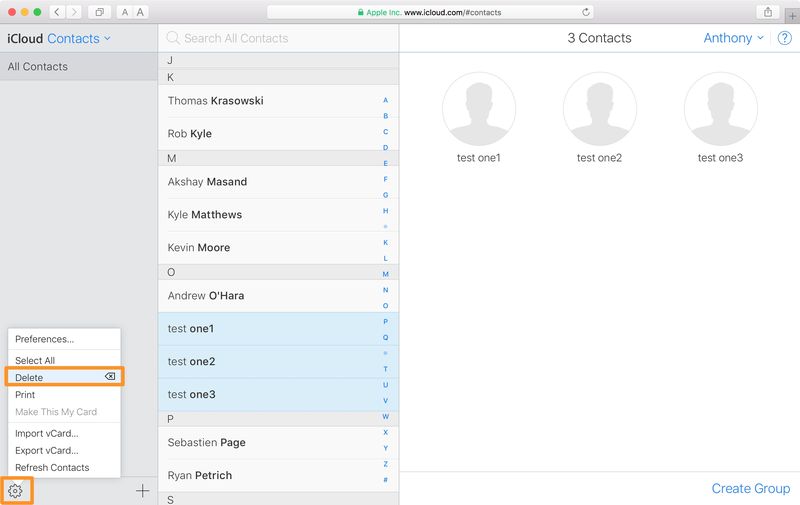 Supprimer tous ces contacts