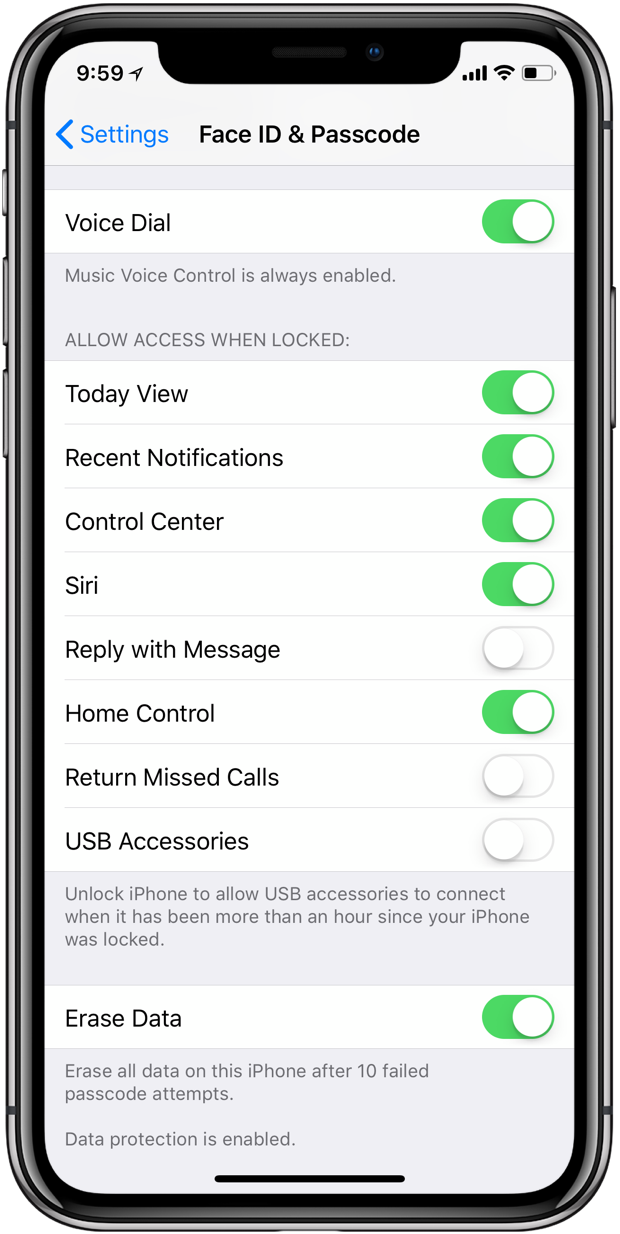 By default, USB Restricted Mode on iOS 12 stops iPhone USB data access when locked