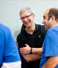 Tim Cook wearing Nike FuelBand