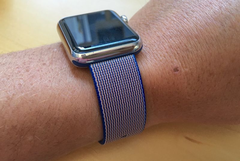 Royal blue woven nylon band