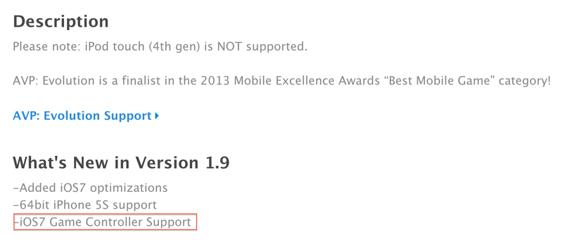 ios 7 game support