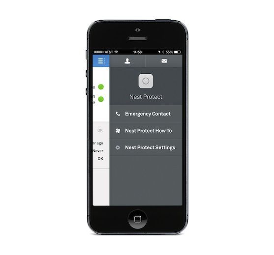 Nest 4.0 for iOS (iPhone screenshot, Protect Settings)