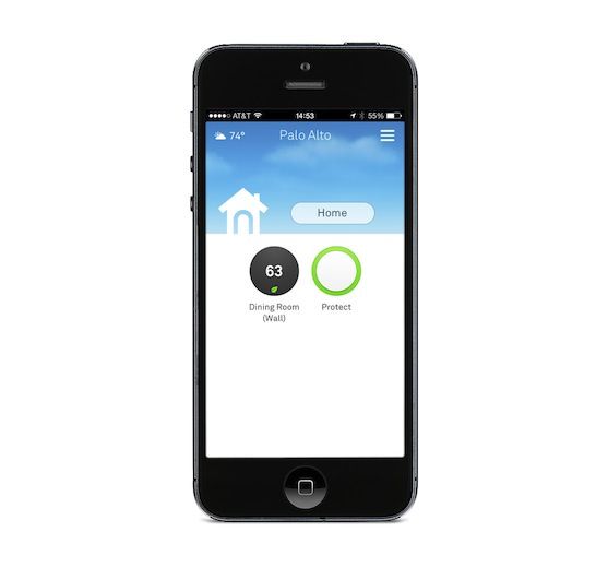 Nest 4.0 for iOS (iPhone screenshot, Home)
