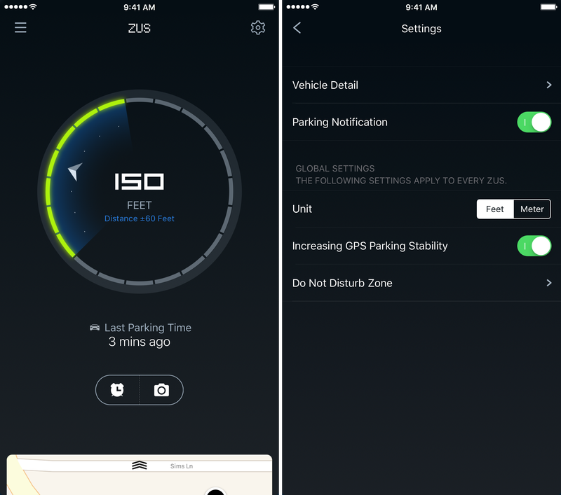 Nonda ZUS App Interface