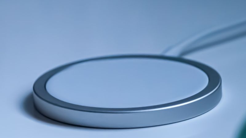 Closeup showing Apple