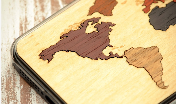 Carved World Map Inlay