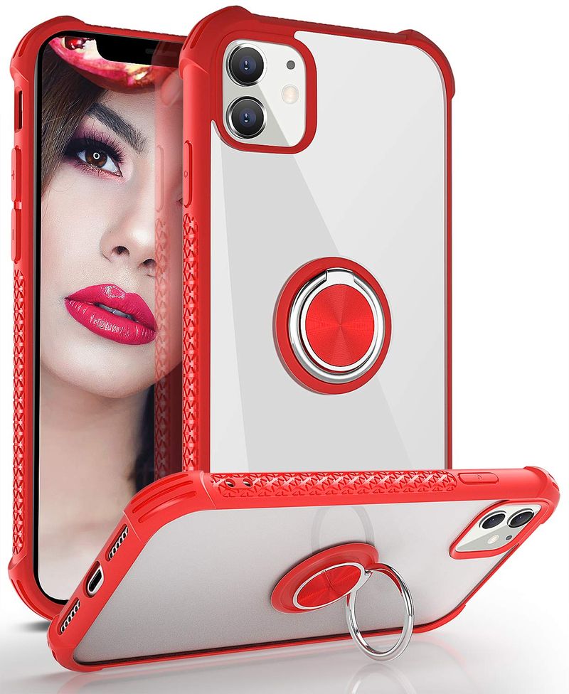 Étui porte-clés Daupin pour iPhone 11 en bordure rouge
