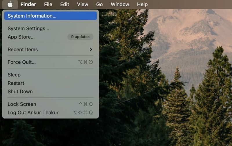 Informations système sur Mac