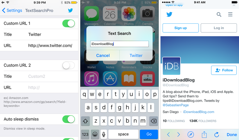 textsearchpro custom url