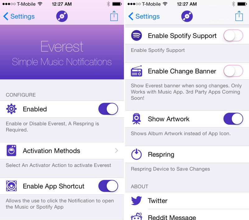 Everest Settings App