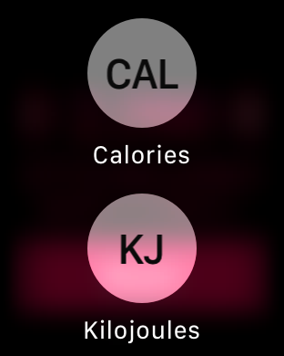 montre calories kilojoules