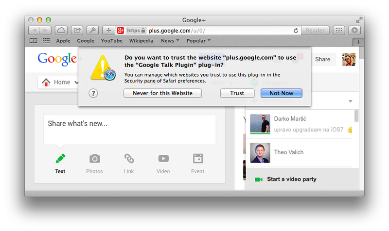 Safari on Mavericks (Settings, Security, Plug-ins 001)