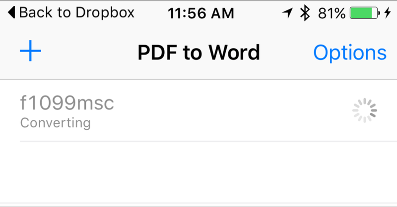 Conversion de PDF en Word