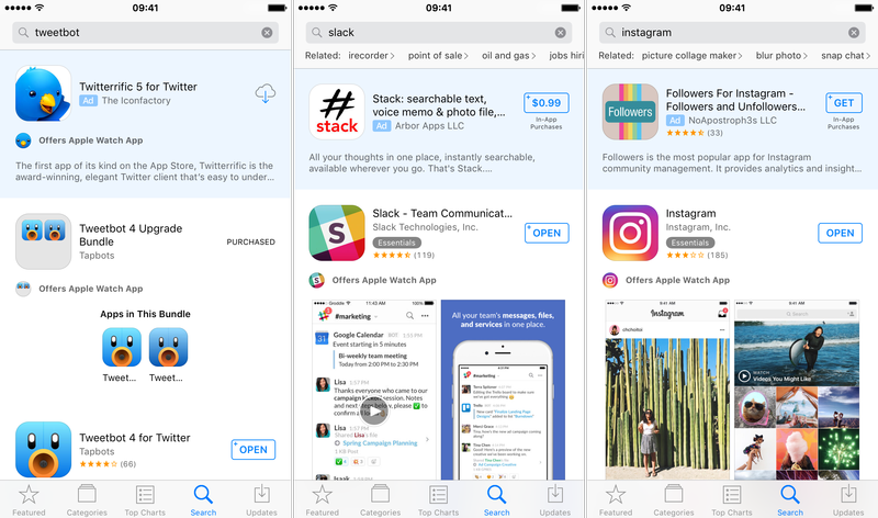 App Store bad search ads
