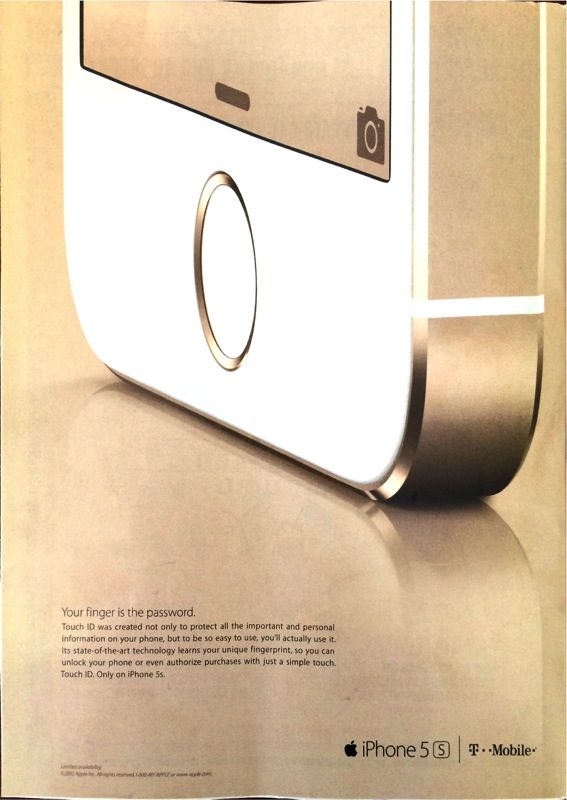 iPhone 5s ad in The New Yorker
