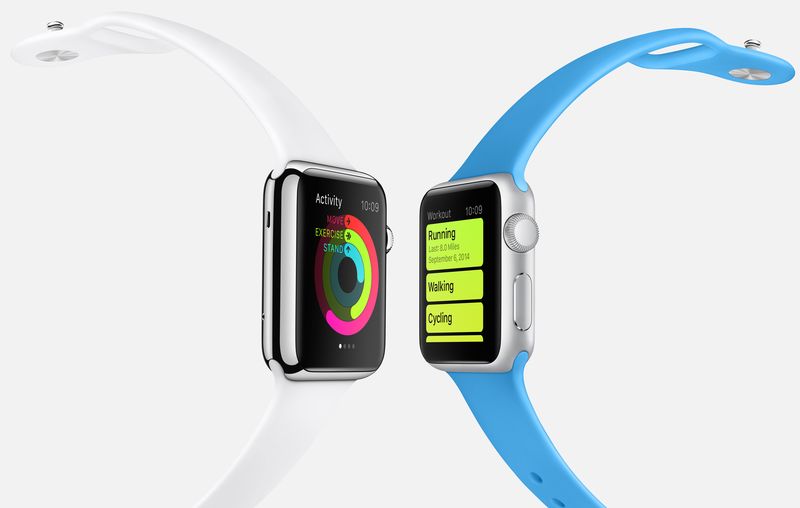 Apple Watch health fitness white blue