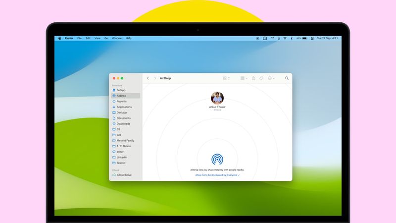 Écran du Finder de Mac affichant l