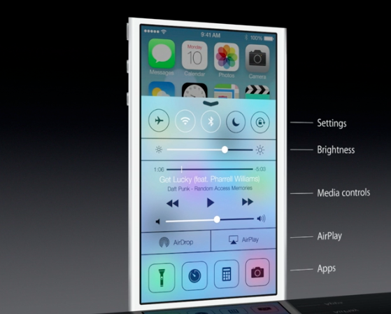 Control Center iOS 7