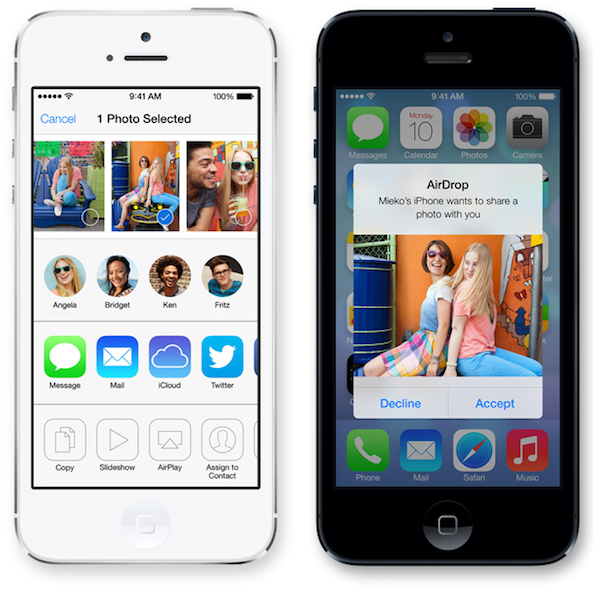 AirDrop iPhone 5