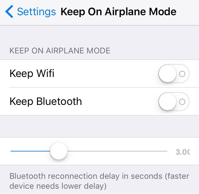 Keep On Airplane Mode Preferences Pane
