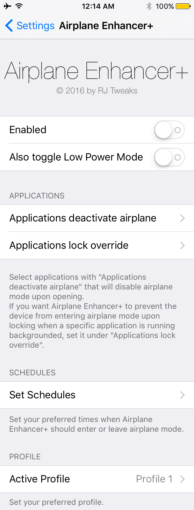 Airplane Enhancer+ preferences pane