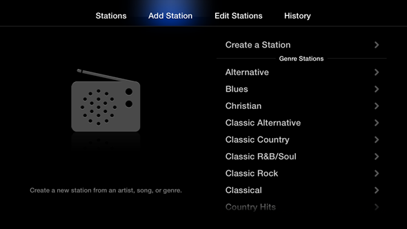 Apple TV 6.0 (Create Station)