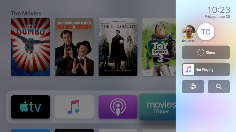 Control Center Apple TV