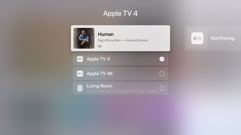 tvOS AirPlay menus