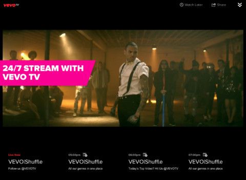 Vevo HD 2.4 for iOS (iPad screenshot 001)