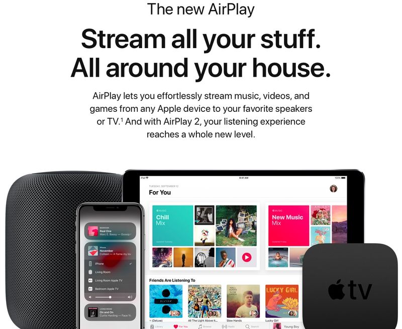 AirPlay 2 HomePod stereo multiroom audio