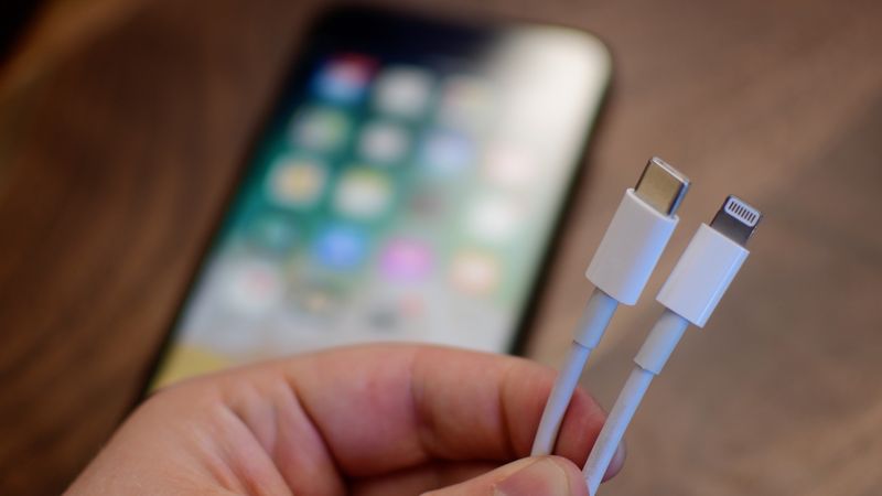 A photograph focused on Apple