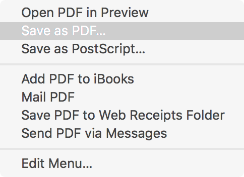 Mac Enregistrer au format PDF
