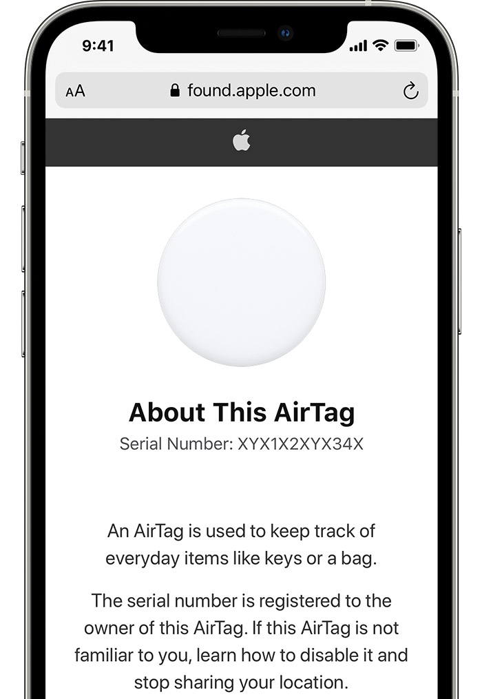 AirTag serial number tutorial: An image showing an iPhone 12 Pro with Apples