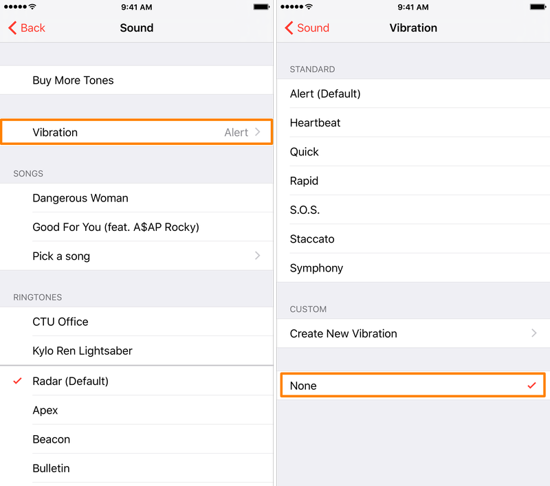 Keep iPhone from vibrating during an alarm 2