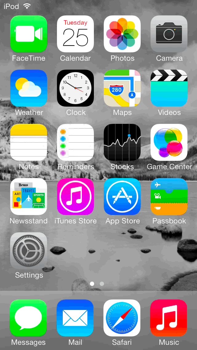 iOS 7 Notification Center Invoking